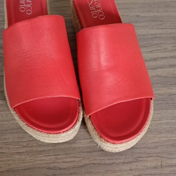 Franco Sarto Red Slide Sandals - Picture 4 of 12